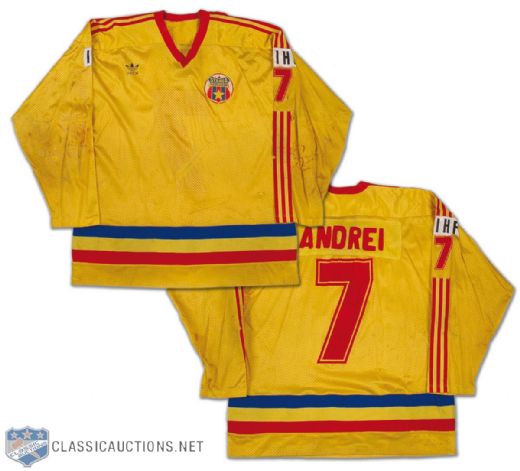 1980s Romanian Steaua Bucuresti Game Worn Andrei Jersey