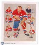 Dickie Moore Limited Edition #12 Retirement Night Autographed Lithograph