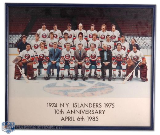 Clark Gillies’ 10th Anniversary 1974-75 New York Islanders Team Photo