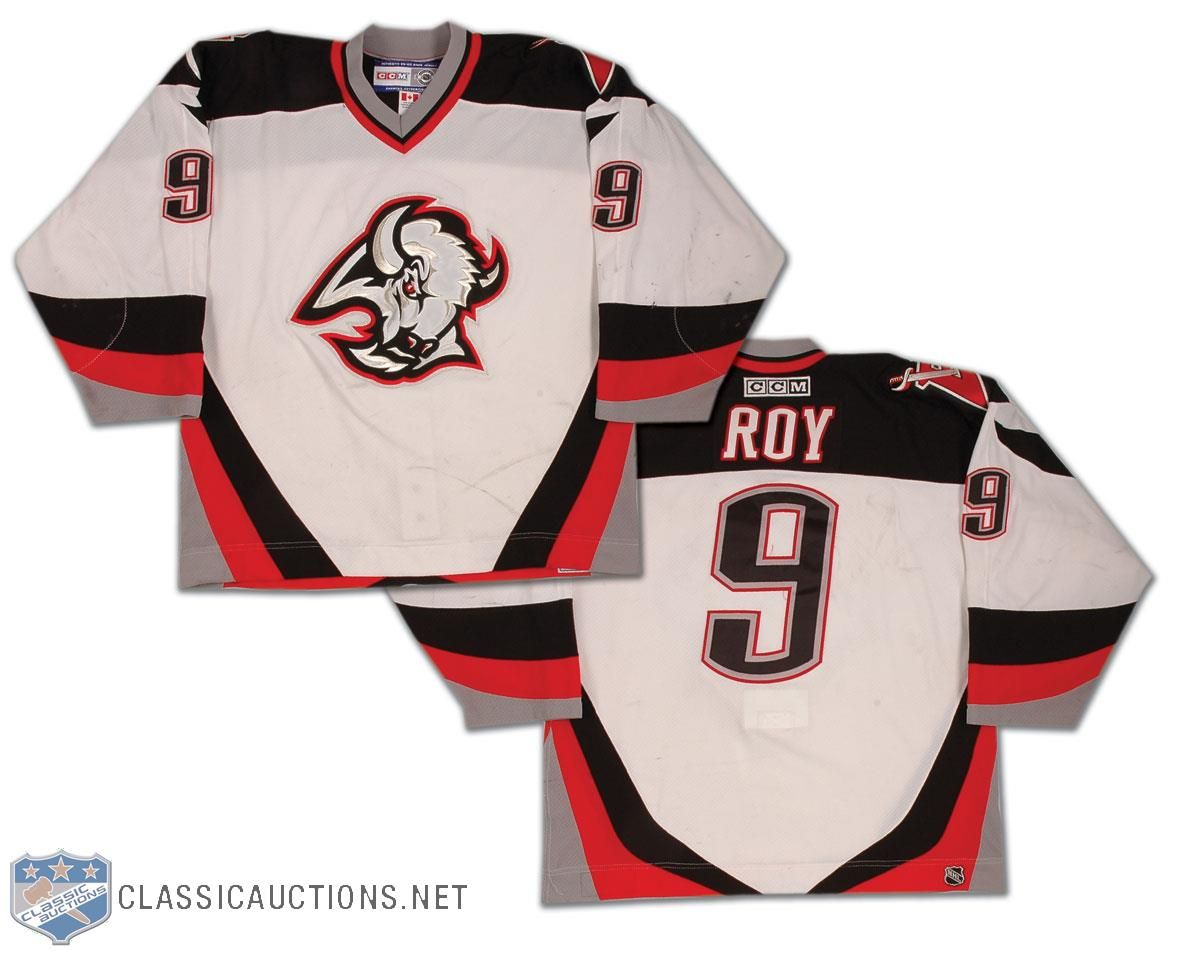 2003-04 Derek Roy Game Worn Buffalo Sabres Jersey. Hockey