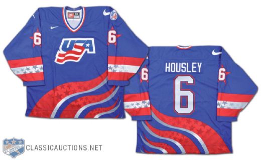 Phil Housley Team USA 1996 World Cup of Hockey Game-Worn Jersey