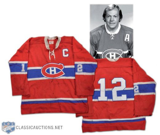 1974-75 Yvan Cournoyer Game-Worn Montreal Canadiens Jersey