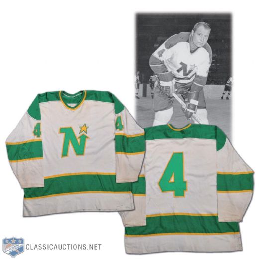Circa 1968 Elmer "Moose" Vasko Game-Worn Minnesota North Stars Jersey