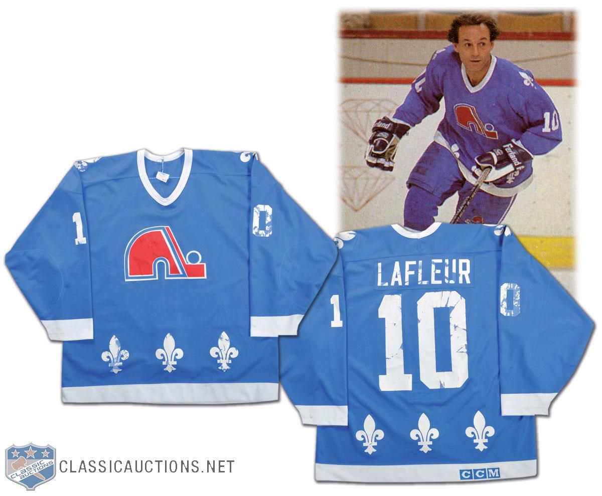 GUY LAFLEUR Signed Quebec Nordiques Blue CCM Jersey - NHL Auctions