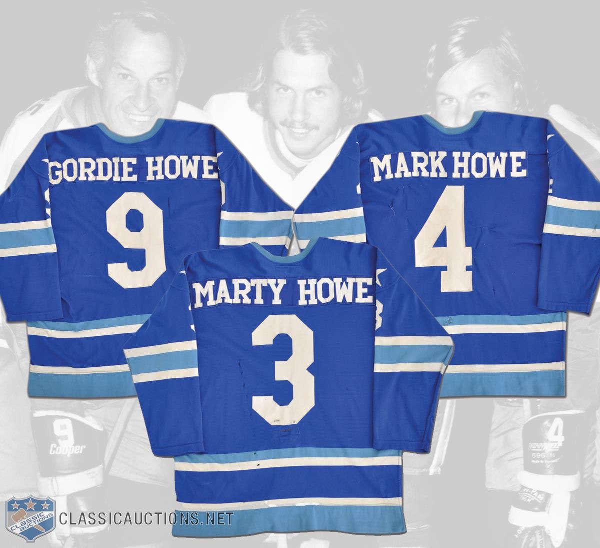 Marty Howe 3 WHA Houston Aeros Hockey Jersey