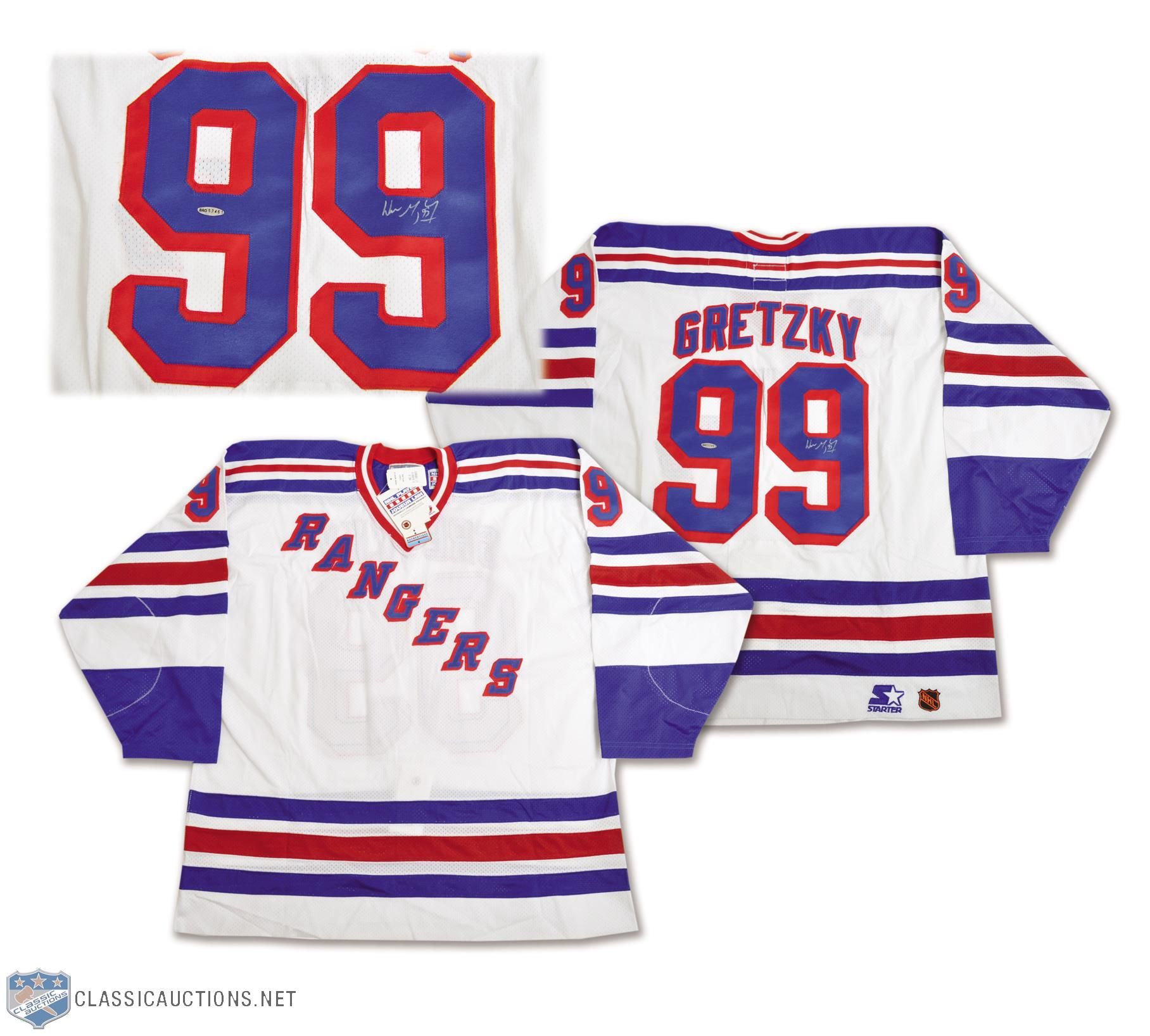 Wayne Gretzky Signed New York Rangers Game Jersey Upper Deck Uda Coa Auction