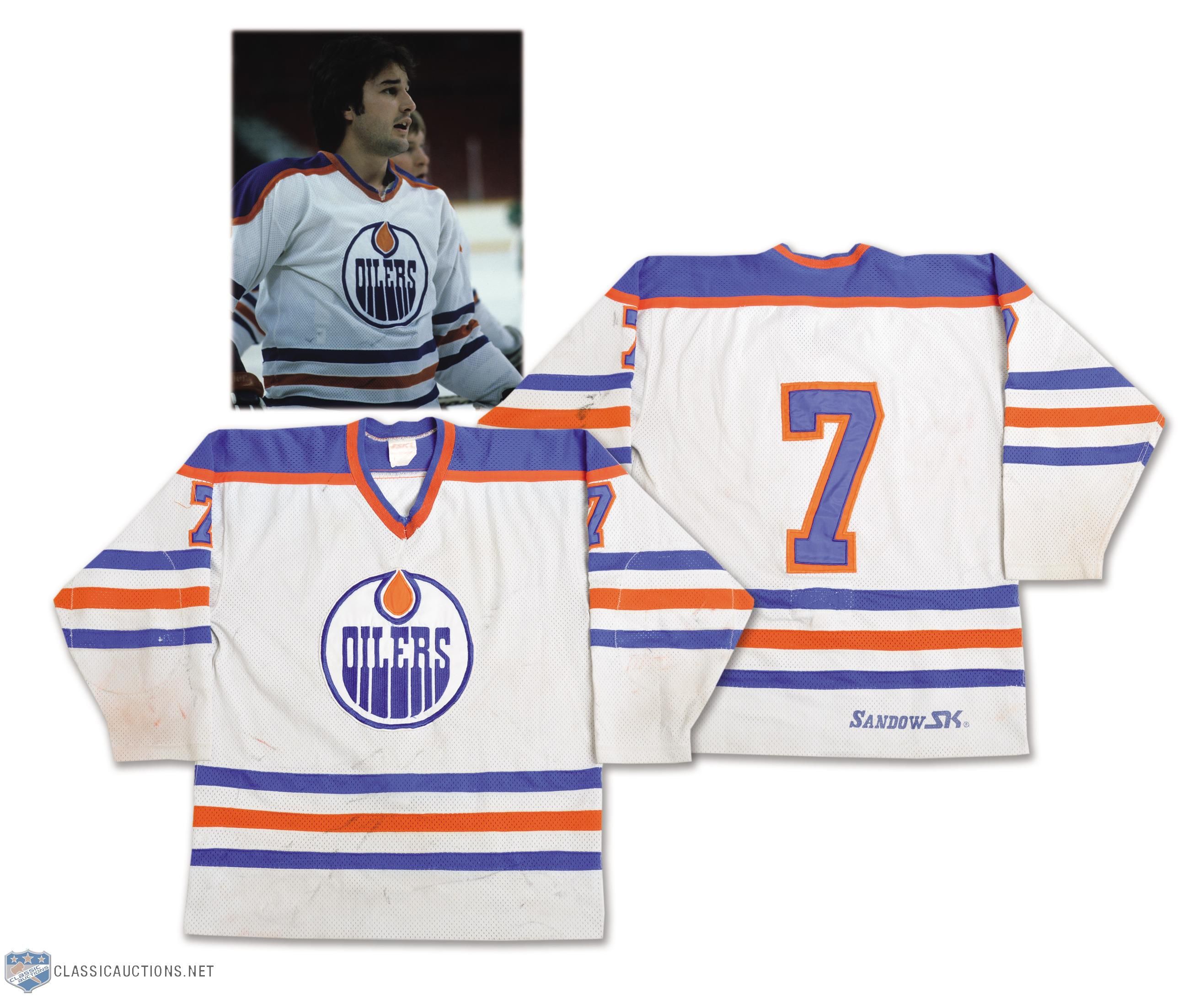 1980-81 Paul Coffey Game Worn Edmonton Oilers Rookie Jersey., Lot  #82538