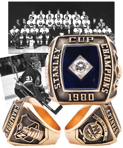 Billy Smiths 1979-80 New York Islanders Stanley Cup Championship 10K Gold and Diamond Ring
