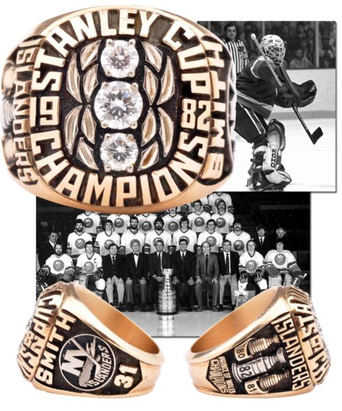 Billy Smiths 1981-82 New York Islanders Stanley Cup Championship 10K Gold and Diamond Ring
