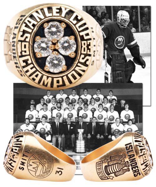 Billy Smiths 1982-83 New York Islanders Stanley Cup Championship 14K Gold and Diamond Ring