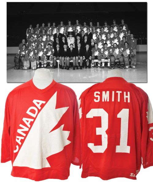 Billy Smiths 1981 Canada Cup Pre-Tournament Game-Worn Team Canada Jersey