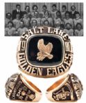 Emile Francis 1979-80 CHL Salt Lake Golden Eagles Adams Cup Championship 10K Gold Ring with LOA