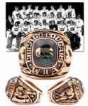 1970s WHA Chicago Cougars 10K Gold Team Ring in Original Box with LOA