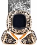 Mathieu Daigles 2001-02 QMJHL Victoriaville Tigres Presidents Cup Championship 10K Gold Ring 