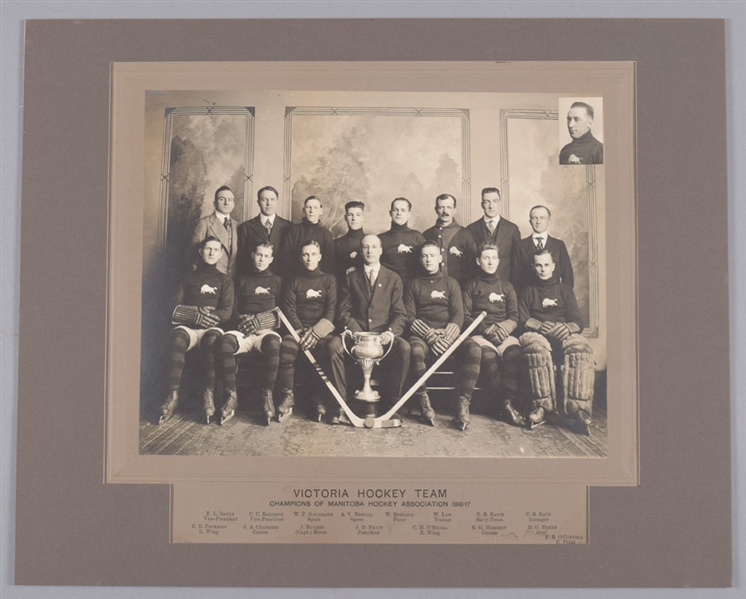 Victoria Hockey Club of Winnipeg 1916-17 Team Photo (14 ½” x 17 ½”) – Manitoba Hockey Association Champions!