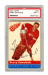 1954-55 Topps Hockey Card #58 Terry Sawchuk - Graded PSA 7