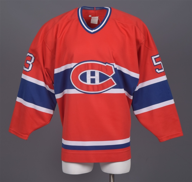 Rory Fitzpatrick’s Mid-1990s Montreal Canadiens Game-Worn Rookie-Era Jersey with Team LOA - Team Repairs!
