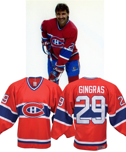 Gaston Gingras Mid-1980s Montreal Canadiens Game-Worn Jersey with Team LOA