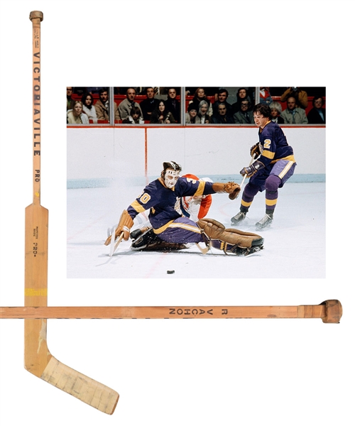 Rogatien Vachons Early-1970s Los Angeles Kings Victoriaville Pro Game-Used Stick