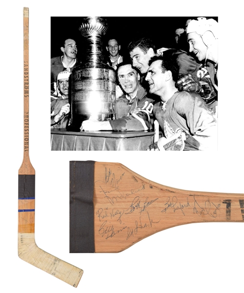 Toronto Maple Leafs 1962-63/1963-64 Stanley Cup Champions Team-Signed Stick by 18 with Imlach, Mahovlich, Keon and Armstrong