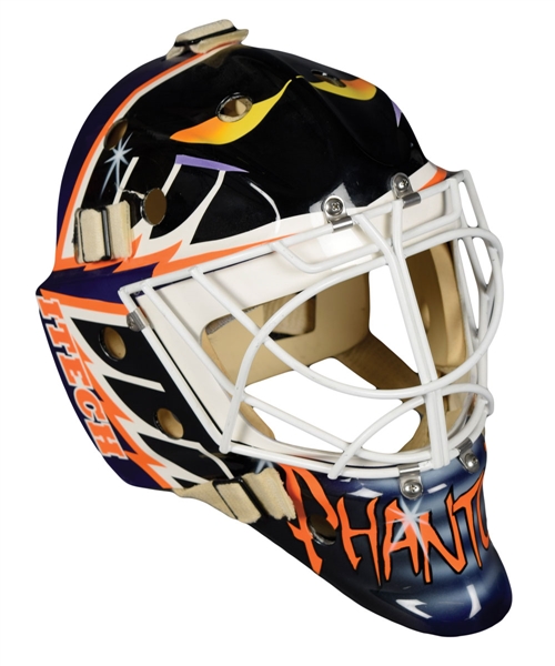Dan Murphys Early-2000s AHL Philadelphia Phantoms Game-Worn Itech Goalie Mask