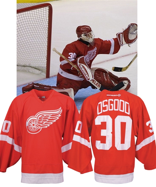 Chris Osgoods 2000-01 Detroit Red Wings Game-Worn Jersey with Team COA