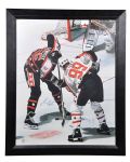Wayne Gretzky and Mario Lemieux Signed 1989 NHL All-Star Game Framed <br>Limited-Edition Print on Canvas with WGA COA #99/99