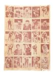 1940-41 O-Pee-Chee Hockey Complete 50-Card Set Double-Sided Uncut Sheet
