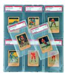 1951-52 Parkhurst PSA-Graded Hockey Card Collection of 8 with Abel, Kennedy and Stewart