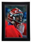 Patrick Roy Signed Montreal Canadiens Framed Photo with "HOF 06" Annotation and COA <br>(31" x 43")