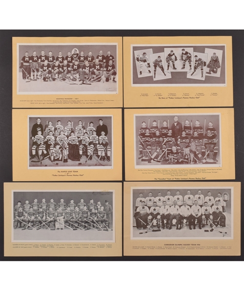1935-40 Canada Starch Crown Brand Hockey Picture Collection of 95 Including Father Leveques Canadien, Maple Leaf and Six Stars Plus 1930s Premium Hockey Game