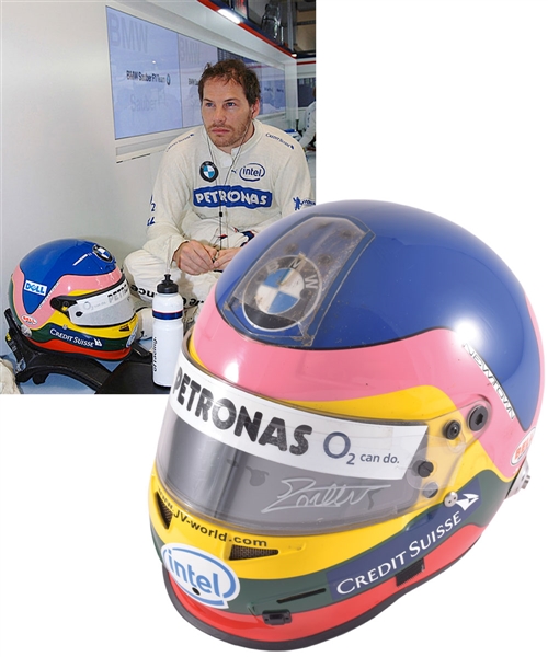 Jacques Villeneuve’s 2006 BMW Sauber F1 Team Bell Race-Worn Helmet with His Signed LOA - San Marino Grand Prix!