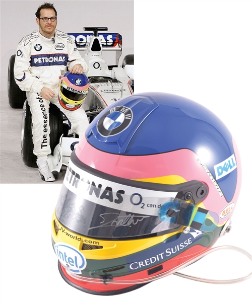 Jacques Villeneuve’s 2006 BMW Sauber F1 Team Bell Race-Worn Helmet with His Signed LOA
