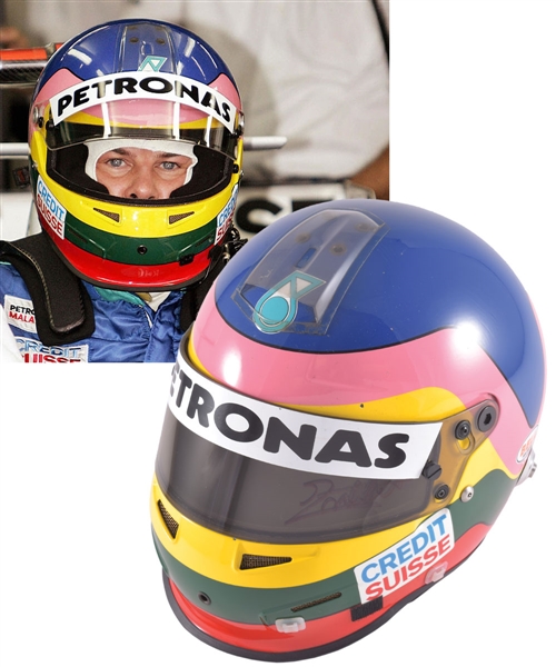 Jacques Villeneuve’s 2005 Credit Suisse Sauber Petronas F1 Team Bell Race-Worn Helmet with His Signed LOA - Brazilian Grand Prix!
