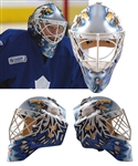 Ed Belfours 2005-06 Toronto Maple Leafs Game-Worn Warwick Goalie Mask with His Signed LOA - Photo-Matched!