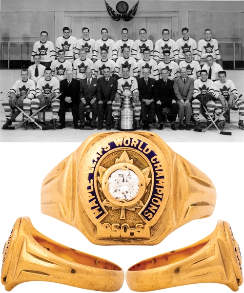 Toronto Maple Leafs 1950-51 Stanley Cup Championship 10K Gold and Diamond Ring