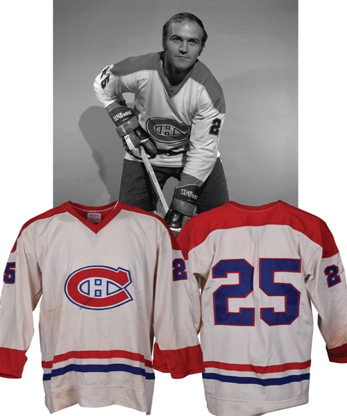 Jacques Lemaires 1974-75 Montreal Canadiens Game-Worn Jersey from His Collection with LOA - Photo-Matched!