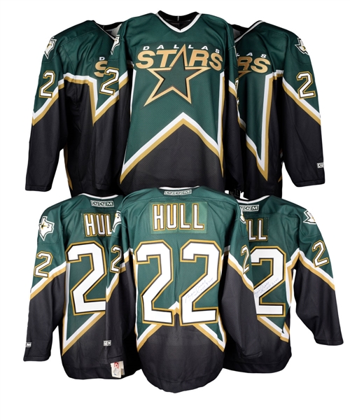Brett Hull Dallas Stars Signed Jersey Collection of 3 from His Collection