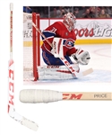 Carey Prices 2014-15 Montreal Canadiens CCM Pro Game-Used Stick with COA