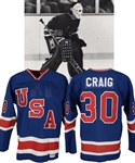 Jim Craigs 1980 Team USA Pre-Olympic Tournament Game-Worn Jersey - Photo-Matched!