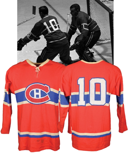 Ted Harris 1968-69 Montreal Canadiens Game-Worn Wool Jersey - Worn In Stanley Cup Playoffs and Finals! - Photo-Matched!