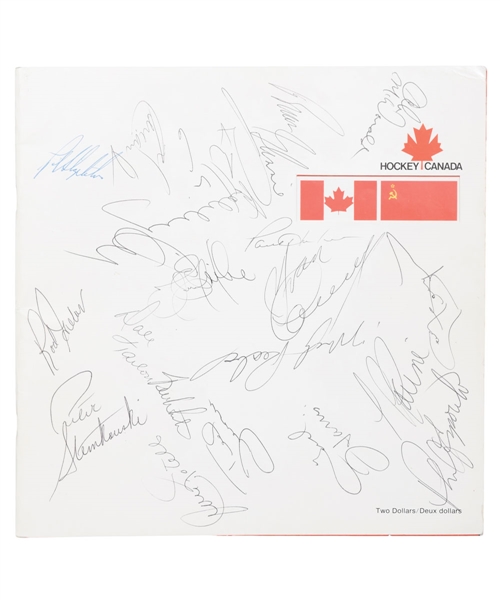 1972 Canada-Russia Series Team Canada Team-Signed Program by 30 with Orr, Dryden, Goldsworthy and Henderson with LOA