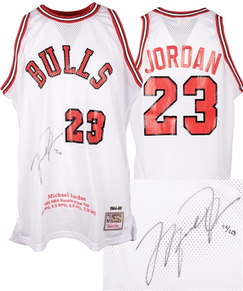 Michael Jordan 1984-85 Chicago Bulls Signed ROY Limited-Edition Jersey #56/223 with UDA COA