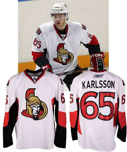 Erik Karlssons 2009 NHL Rookie Tournament Ottawa Senators Signed Game-Worn Jersey - Photo-Matched!