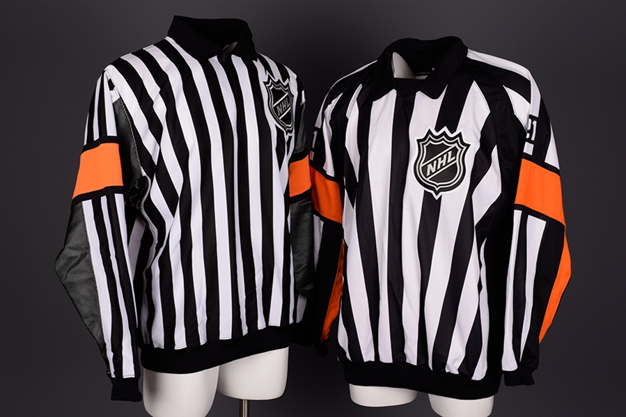 Don Van Massenhovens Early-2010s and Wes McCauleys Mid-2000s Signed NHL Referees Game-Worn Jerseys