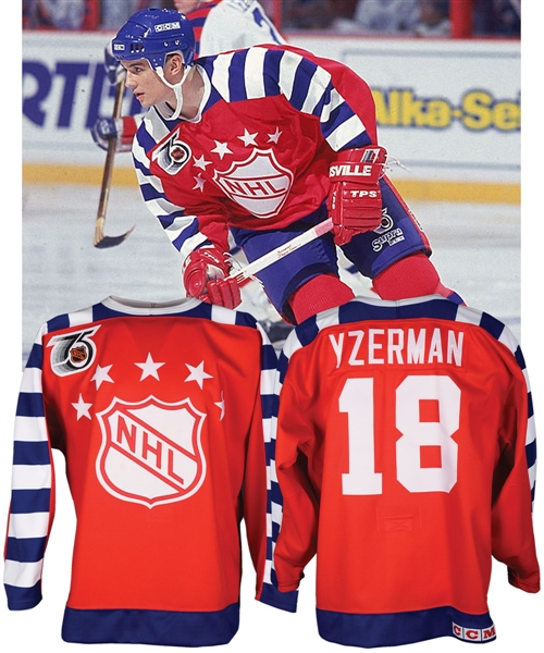 Steve Yzermans 1992 NHL All-Star Game Campbell Conference Signed Game-Worn Jersey