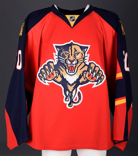 Jose Theodores 2012-13 Florida Panthers Game-Worn Jersey with Team LOA