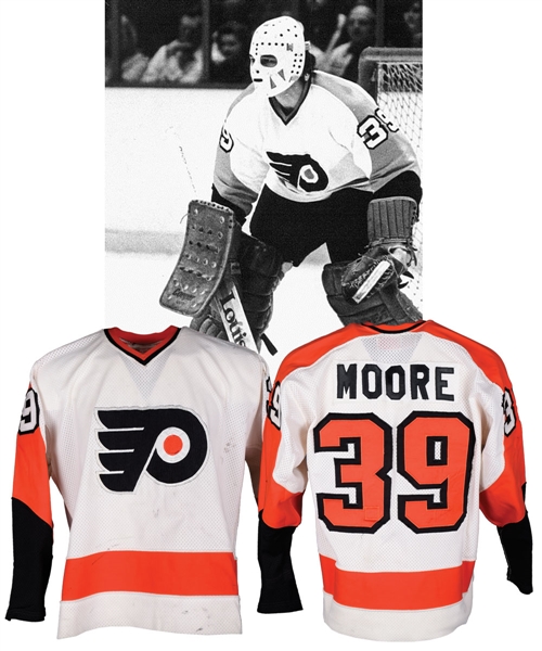 Robbie Moores 1978-79 Philadelphia Flyers Game-Worn Jersey with LOA - Photo-Matched!