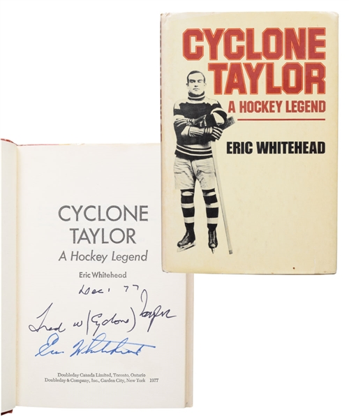 Deceased HOFer Cyclone Taylor Signed 1977 "Cyclone Taylor; A Hockey Legend" Book