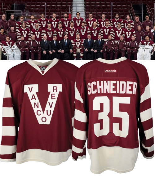 Cory Schneiders 2012-13 Vancouver Canucks Game-Worn Alternate "Millionaires" Jersey with Team COA
